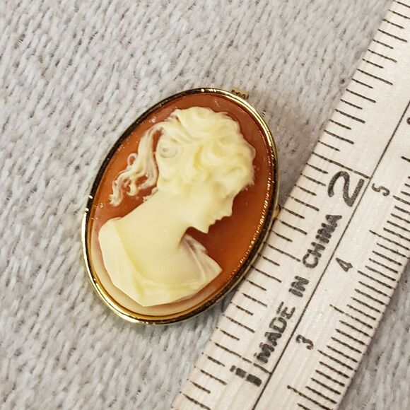 Cameo Brooch / Pendant Gold setting - Picture 5 of 11